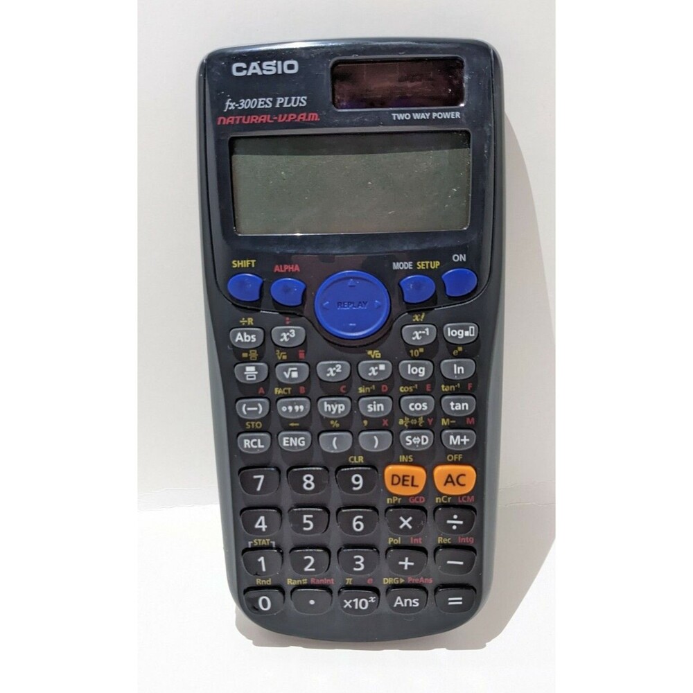 Casio fx-300ES PLUS Scientific Calculator Solar Tested Working Black